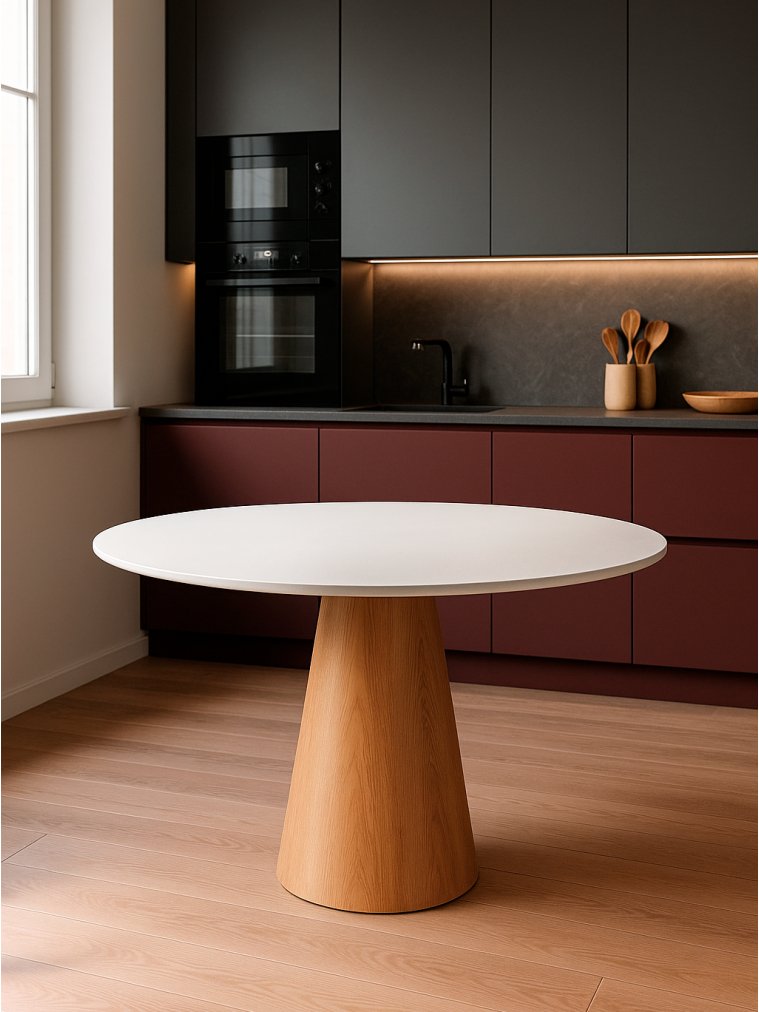 Стол Huge 120х75 white / brown