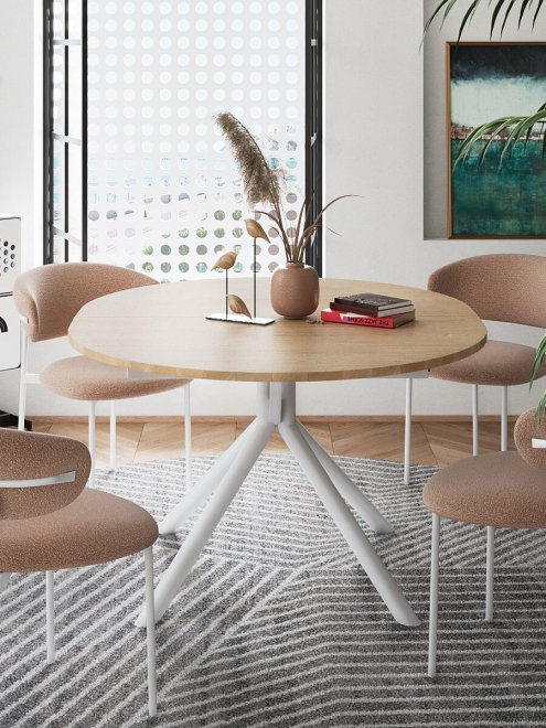 Стол KENNER DO1100 белый/дуб светлый