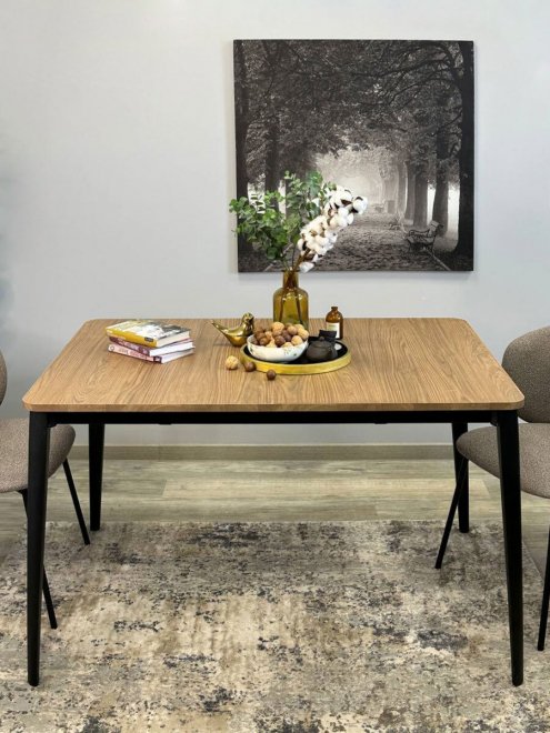 Стол KENNER KS1200 черный/дуб темный