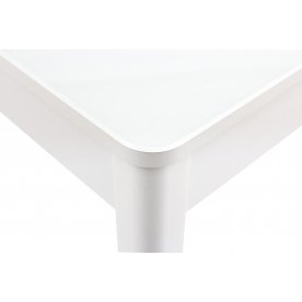 Стол Lionel-2 белый / белое стекло / вкладка стекло