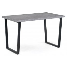 Стол Лота Лофт 120 25 мм бетон / черный матовый