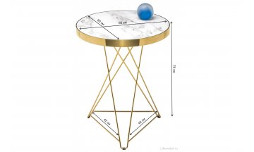 Деревянный стол Milena white / gold