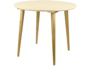 Обеденный стол Монте К 90 натуральное дерево / слоновая кость