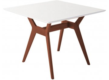 Деревянный стол Нарвик белый / темный орех