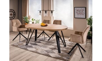 Деревянный стол Galaxy 100-168/100/76 дуб артизан / черный