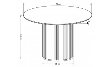 Деревянный стол Lopez 120/78