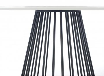 Обеденный стол Brodway 110/75 белый мрамор / черный