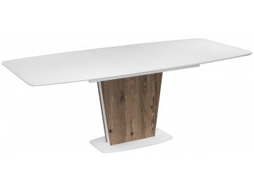 Стол раздвижной Оливер лиственница горная / белый