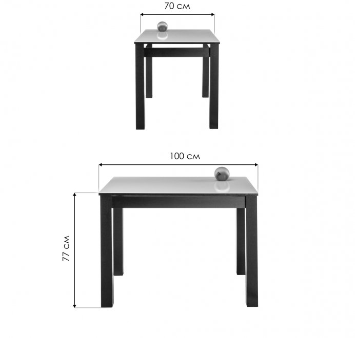 Стеклянный стол Раймунд венге