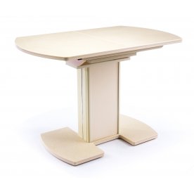 Стол Реал ПО КМ 06 / молочный дуб / ножка 05 / крем / КМ 06