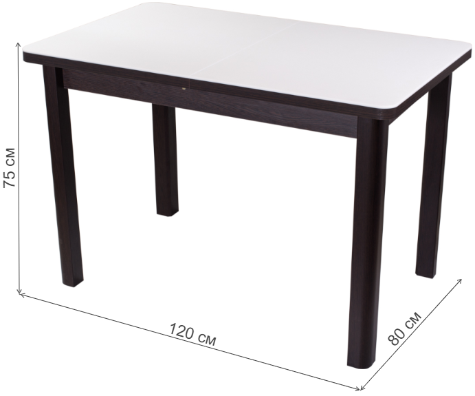 Стол Румба ПР-1 КМ венге / камень 04 / ножка 04 венге