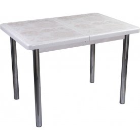Стол Шарди ПР бело-серебристый / плитка 32 / ножка 02