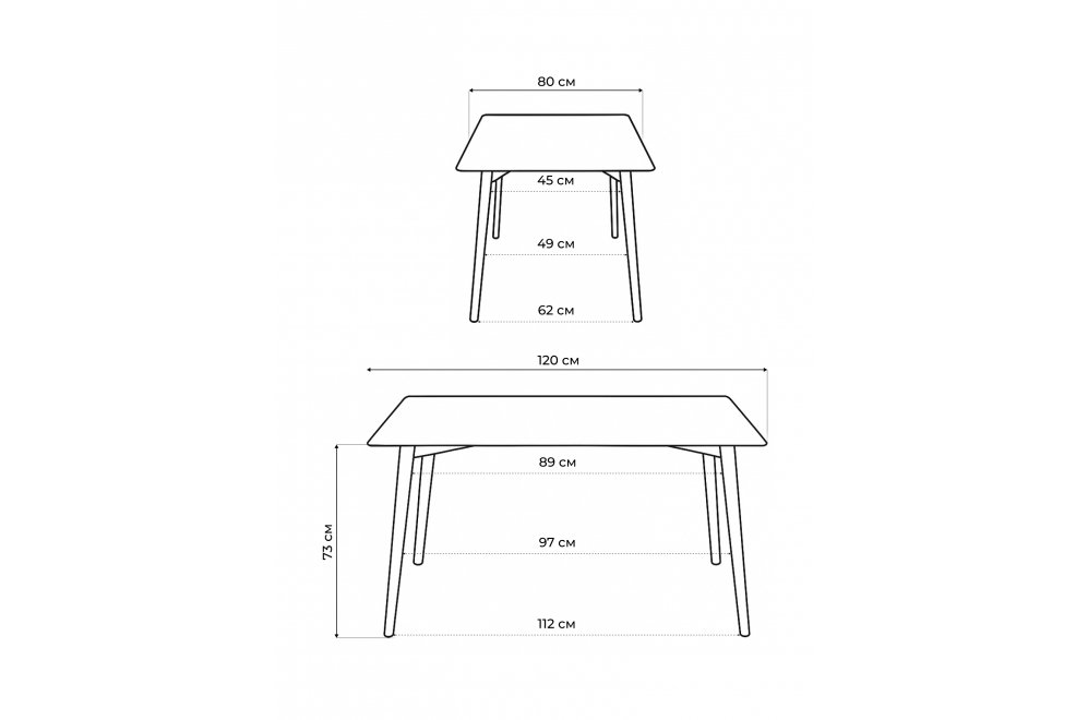 Стол Table 120 white / wood