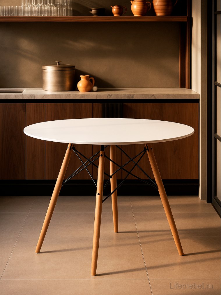Стол Table 80 white / wood