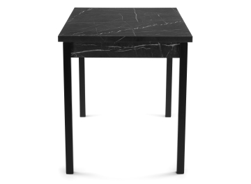 Раздвижной стол Оригон 120(160)х70 файерстоун / черный матовый