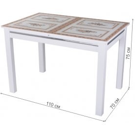 Стеклянный стол Вальс 08