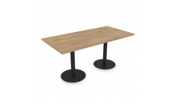 Стол деревянный обеденный VAST-120 teakwood/черный