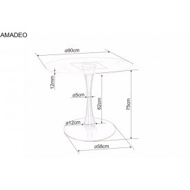 Керамический стол Amadeo