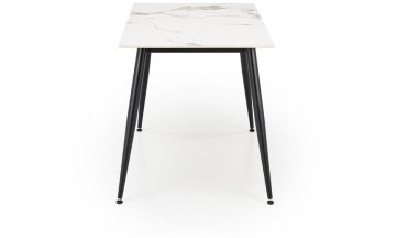 Керамический стол Halmar Emilio 120 белый агломерат