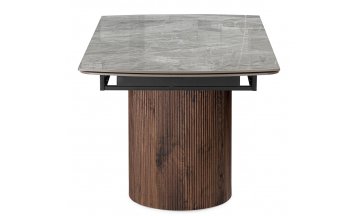 Керамический стол Lagos 160(240)x90 серый / орех