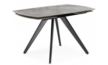 Керамический стол Silvi 120(180)x80 серый / черный