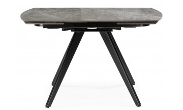 Керамический стол Silvi 120(180)x80 серый / черный