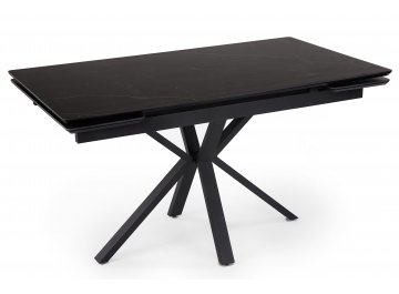 Керамический стол Старлайт 140(200)х80 snow alpin white / черный