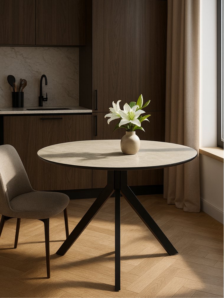 Керамический стол Том 110 krater perla repose / черный