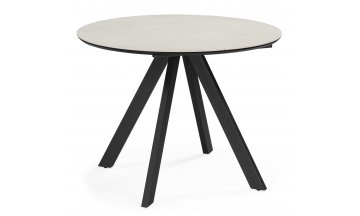 Керамический стол Трейси 90 carmen light gray / черный