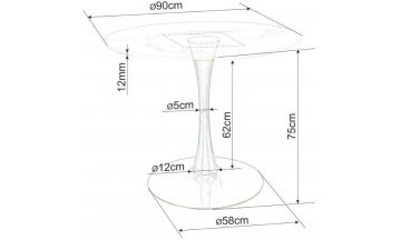 Керамический стол Карлин 90