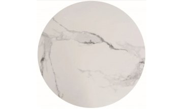 Керамический стол Карлин 90 белый мрамор / белый