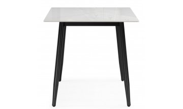 Керамический стол Rion 120 белый мрамор / черный