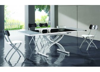 Обеденная группа "стол-трансформер B2109-1, 4 стула C3147 венге"