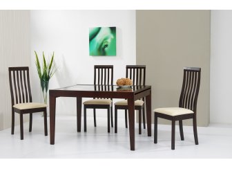 (НЕАКТИВЕН) Обеденная группа "стол Benson 120 и 4 стула Cecilia капучино" (ES)