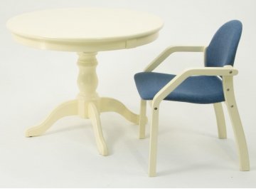 Столовая группа Брамос К 100 / Джуно слоновая кость / синий