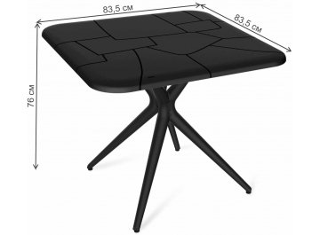 Обеденный стол SHT-DS194 черная / белая