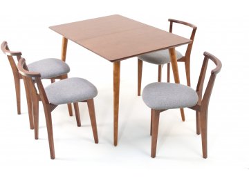 Обеденная группа Монте Франк 120 серый / орех / орех