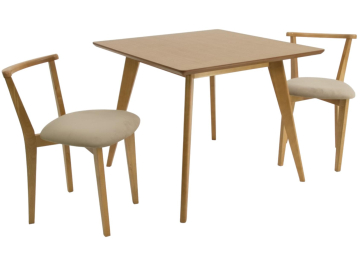 Столовая группа Сканди Франк М 100 велюр бежевый / натуральное дерево