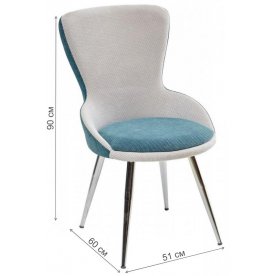 Обеденная группа стул Enzo nkl blue и Kris nkl 120 белый