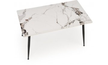 Керамический стол Halmar Emilio 140 белый агломерат