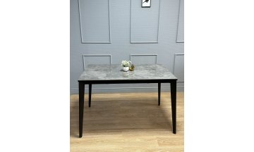 Керамический стол KR1200 серый глянец / черный