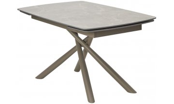 Стол Rivoli 140 matt latte stone solid ceramic / taupe