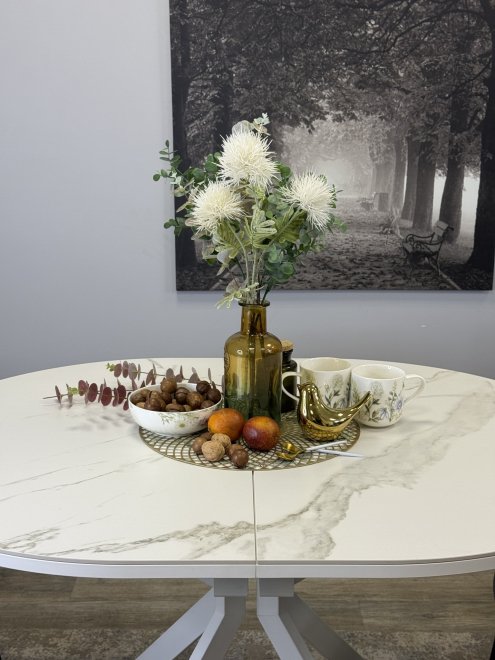 Стол DO1200 белый / керамика белая