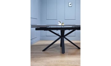 Керамический стол Мезе мрамор белый / черный