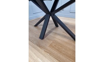 Керамический стол Мезе мрамор белый / черный