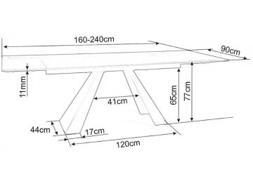 Керамический стол Salvadore 160