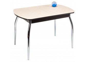 Стол Monro венге / кремовое стекло с рисунком