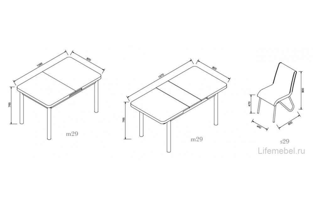Стол обеденный M28 раскладной turquoise