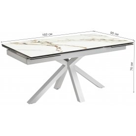 Стеклянный стол Alto 160 KL-188