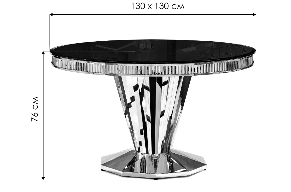 Стол на тумбе Grande черный